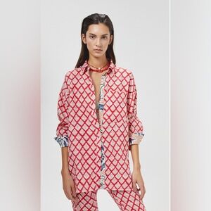 Lanhtropy ISLAND 100% LINEN SHIRT - TANGIER SZ M